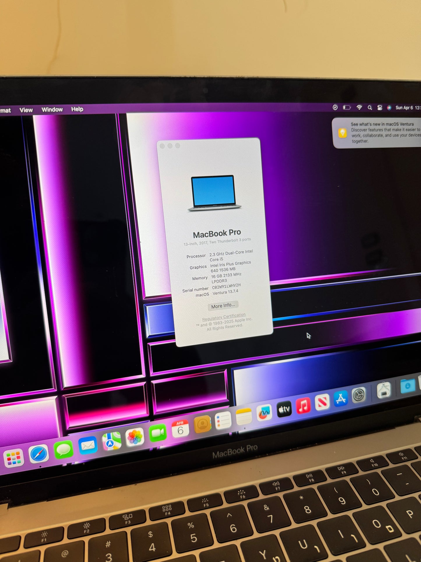 Macbook pro 2017 13.3