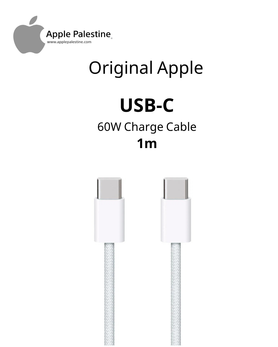 USB-C Woven Charger Cable 60w 1m