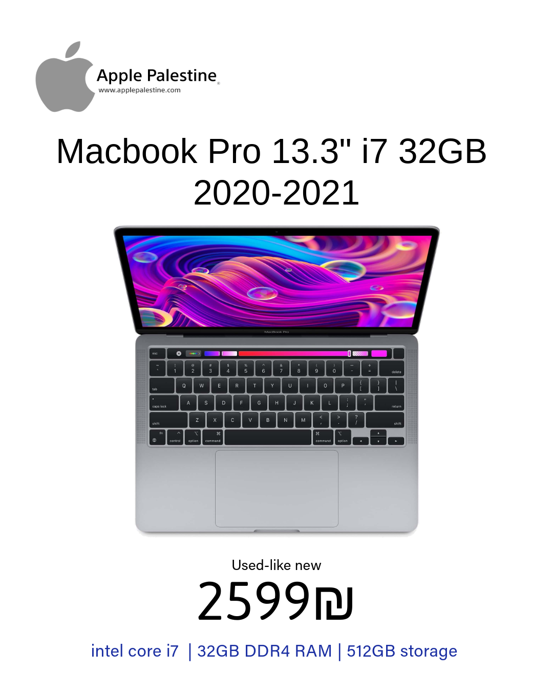 Macbook pro 13.3” 2020