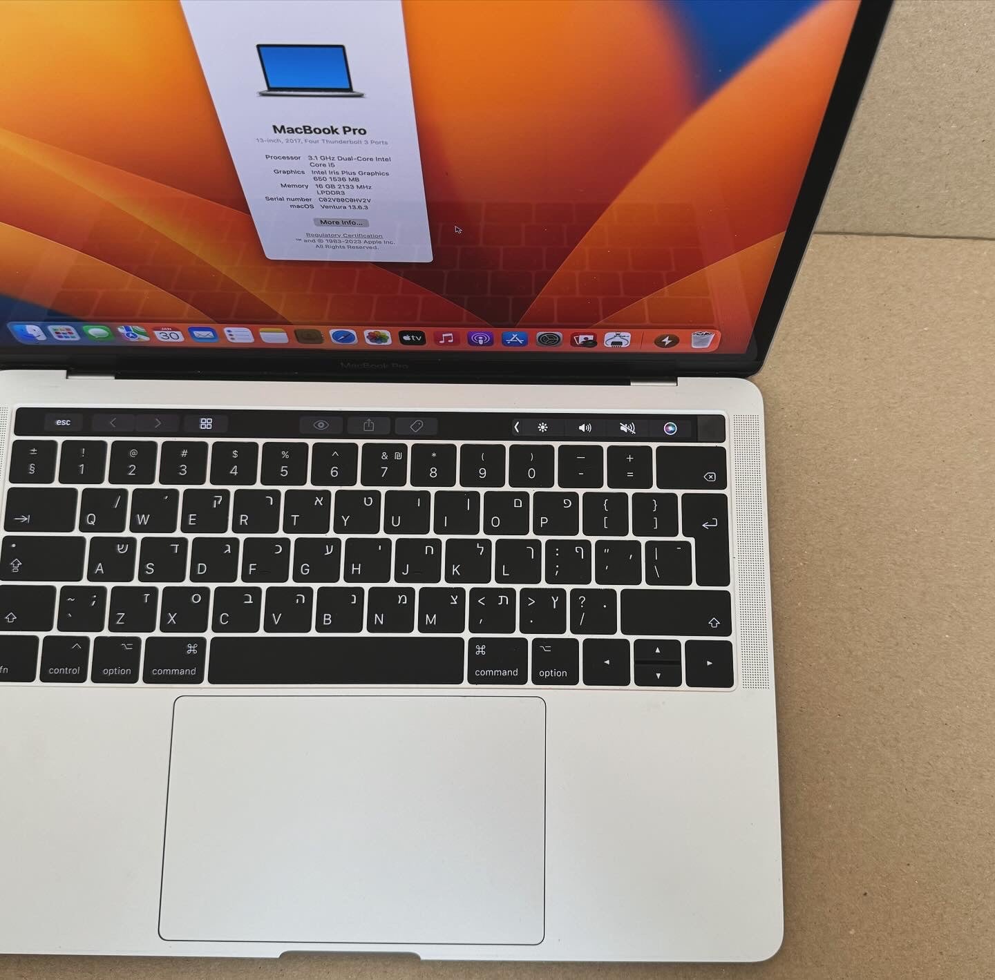 MacBook pro 13.3” silver