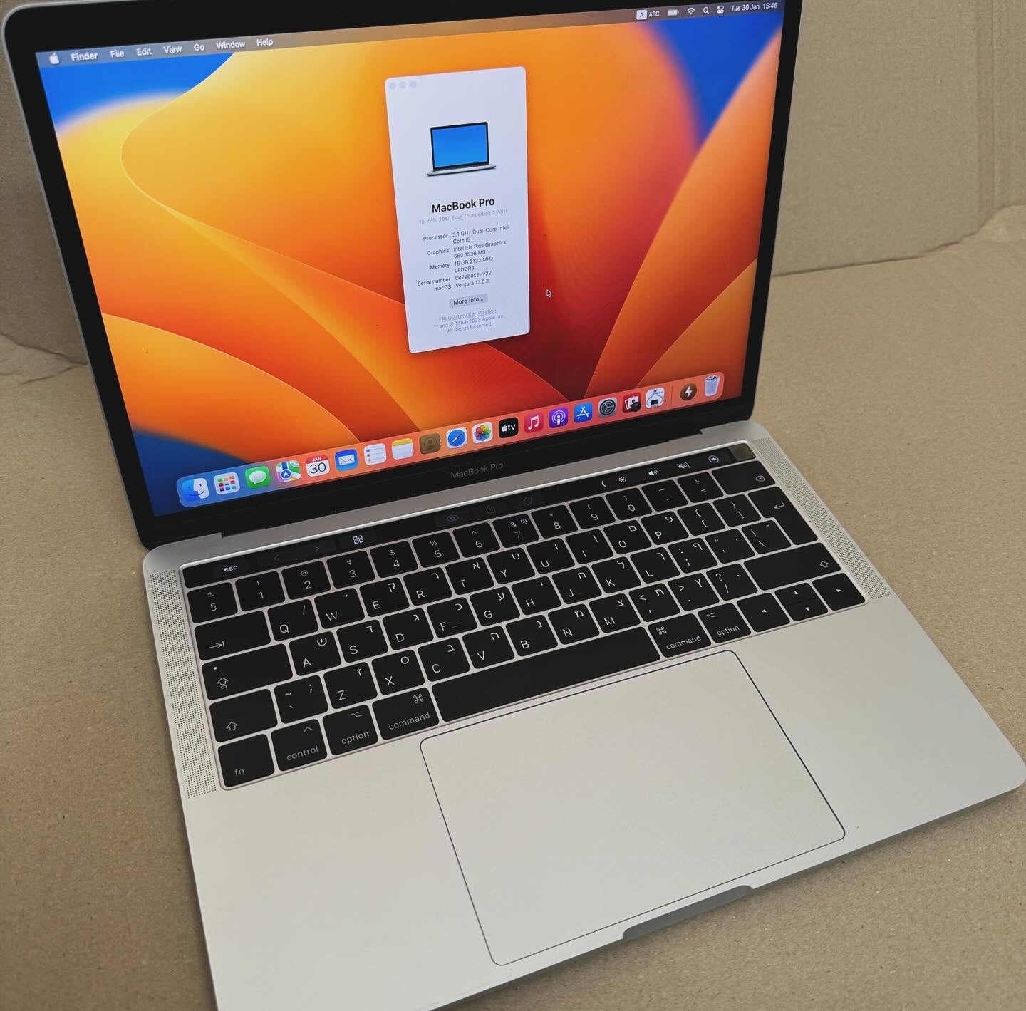 MacBook pro 13.3” silver