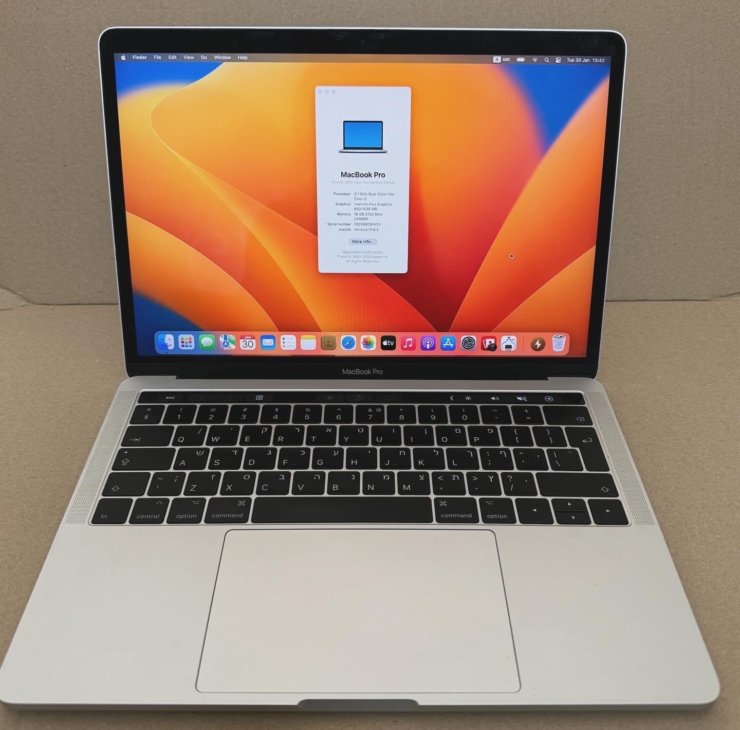 MacBook pro 13.3” silver