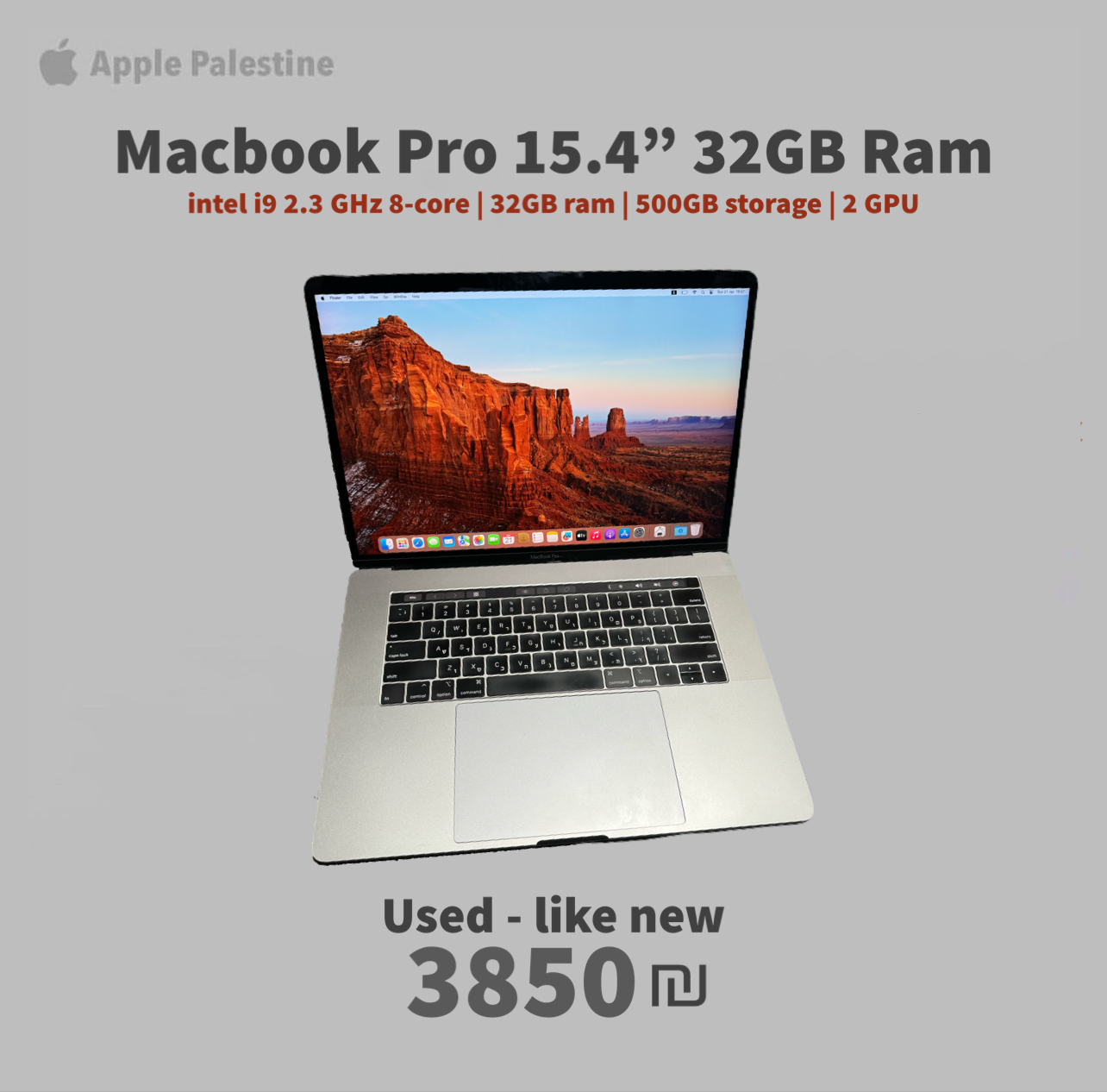 Macbook pro 15,4” i9