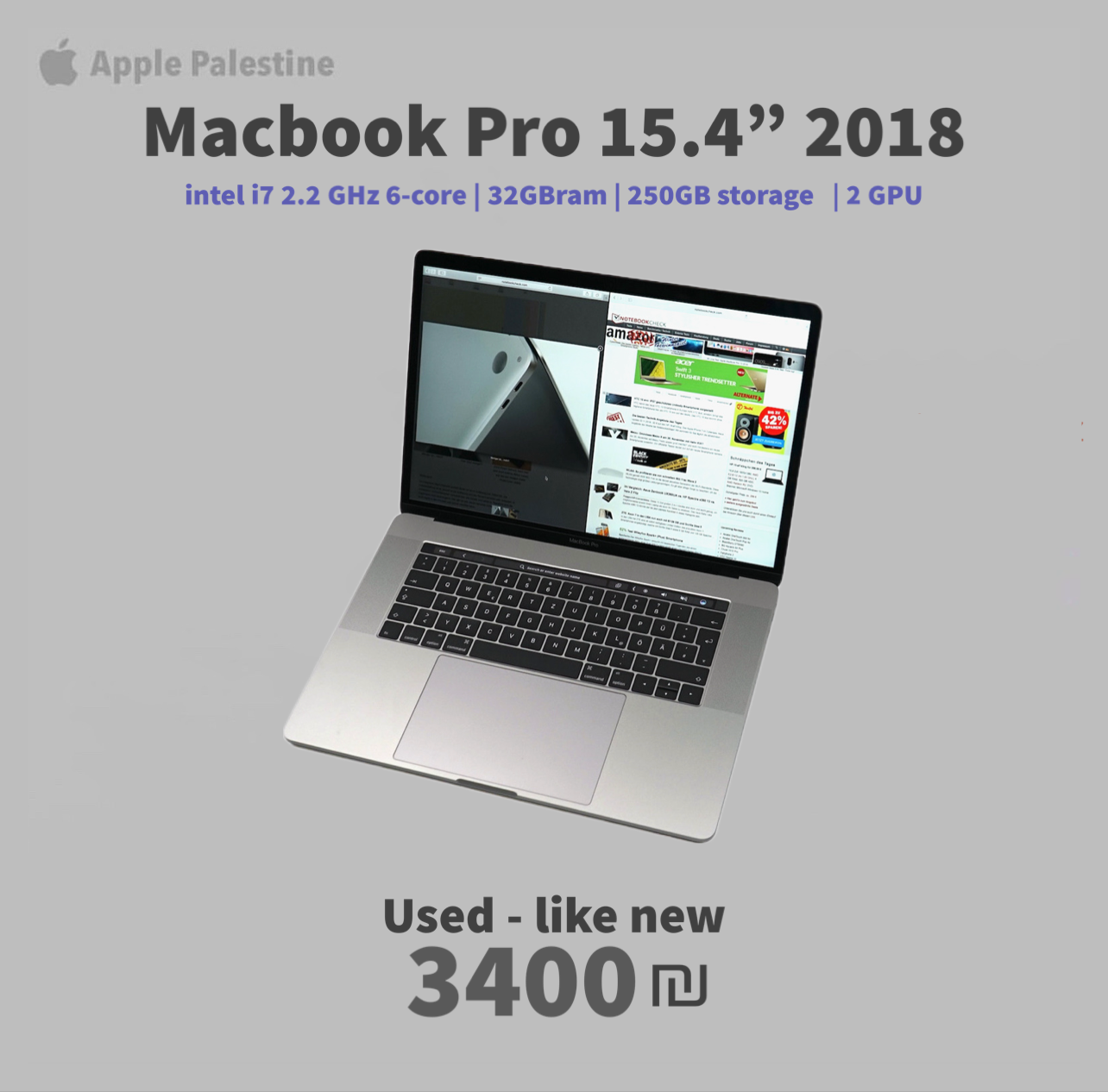 Macbook pro 15,4” 2018