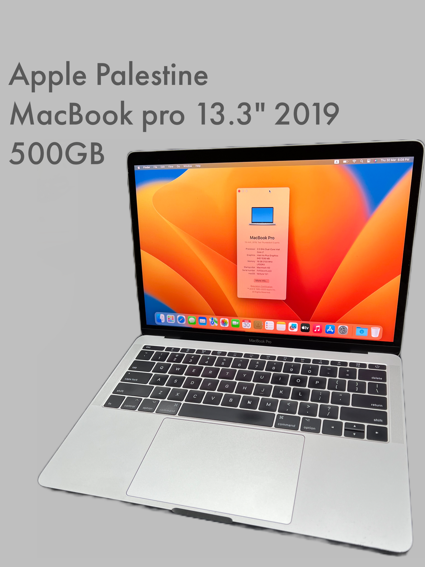 MacBook pro 13.3" 2019 500Gb